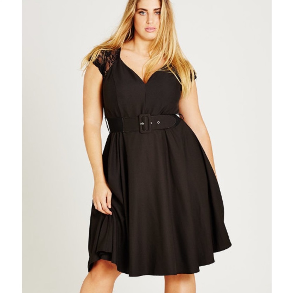 Black Flirty Sleeve Flare Dress triumphs of flattering comfort & vintage feel.